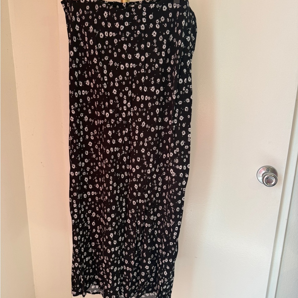 Wild Fable Black Floral Maxi Skirt